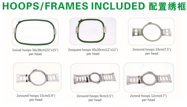 Single Colour 12 Colors Computerized Flat stroj za vezenje Stroji